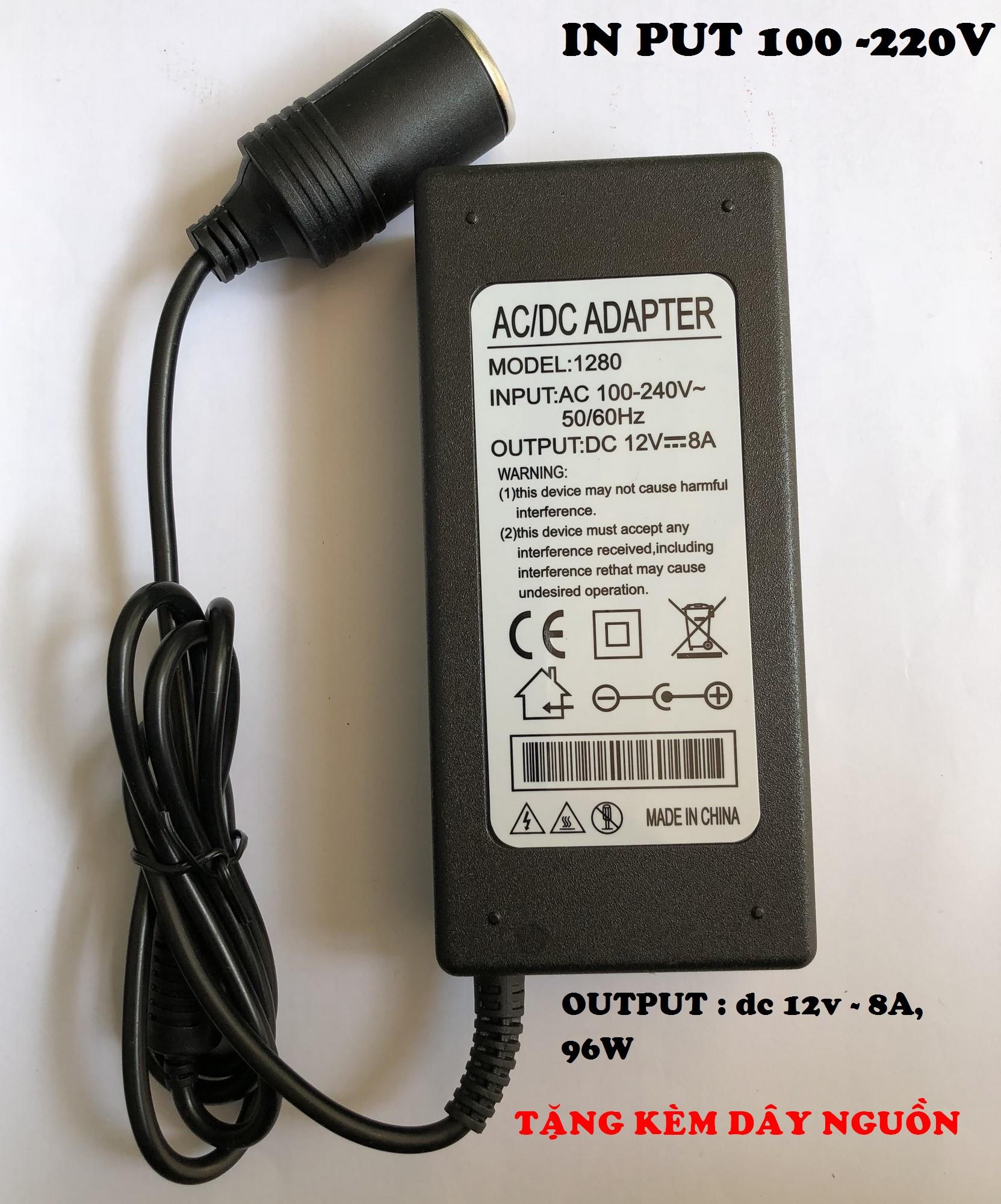 Adapter đổi điện 220v ra 12V 8A 96W