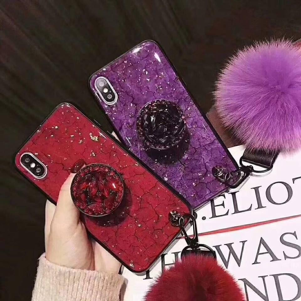 [HCM]ỐP ĐÁ NGỌC BÍCH BÔNG KÈM POP iphone X/ Xs