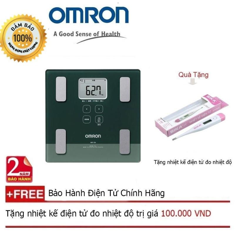 Cân điện tử đo lượng mỡ cơ thể Omron HBF-224 + Quà tặng nhiệt kế điện tử nhập khẩu