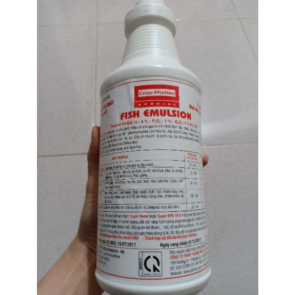 Phân Cá Hữu Cơ Đậm Đặc (Fish Emulsion - 1 Chai ) - Nhập Khẩu Từ Mỹ -[ Hỗ Trợ Tốt cho cây]