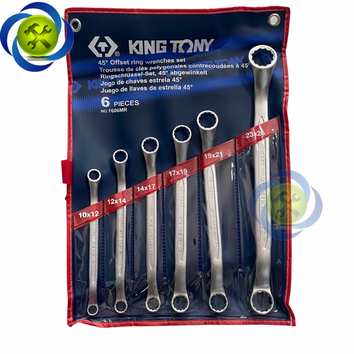 Bộ cờ lê hai đầu tròng kingtony 1606mr 6 cây từ 10-26mm
