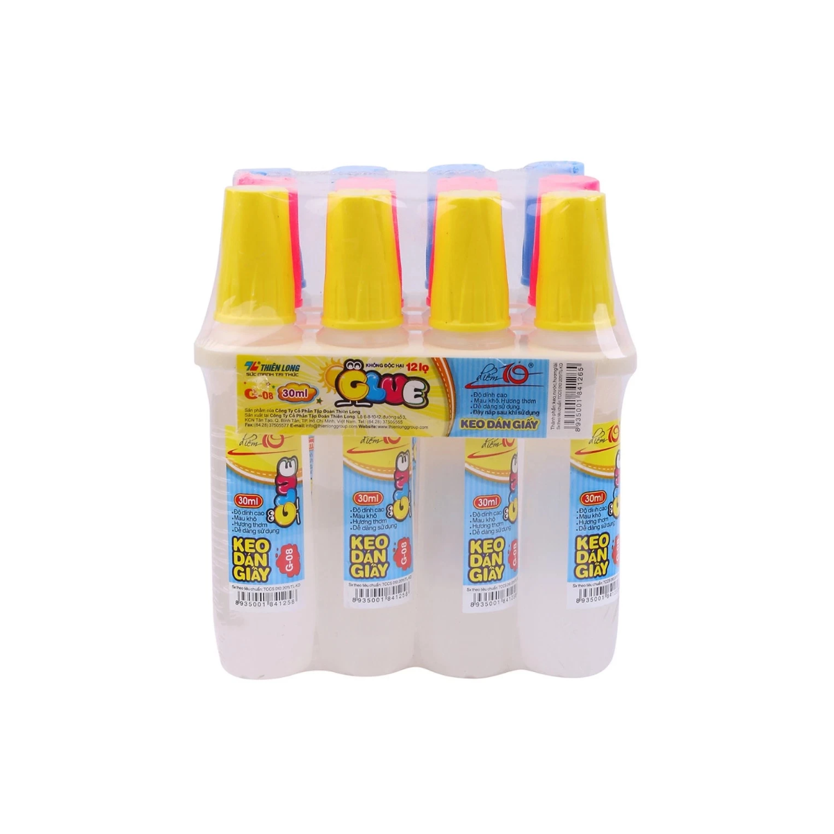 Keo Dán Giấy 30ml Thiên Long Điểm 10 TP-G08 Lốc 12 Chai
