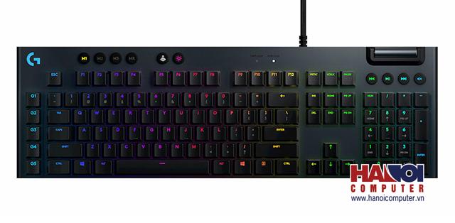 Keyboard Logitech G813 Lightsync RGB Mechanical GL Switch Tactile Gaming Keyboard Black