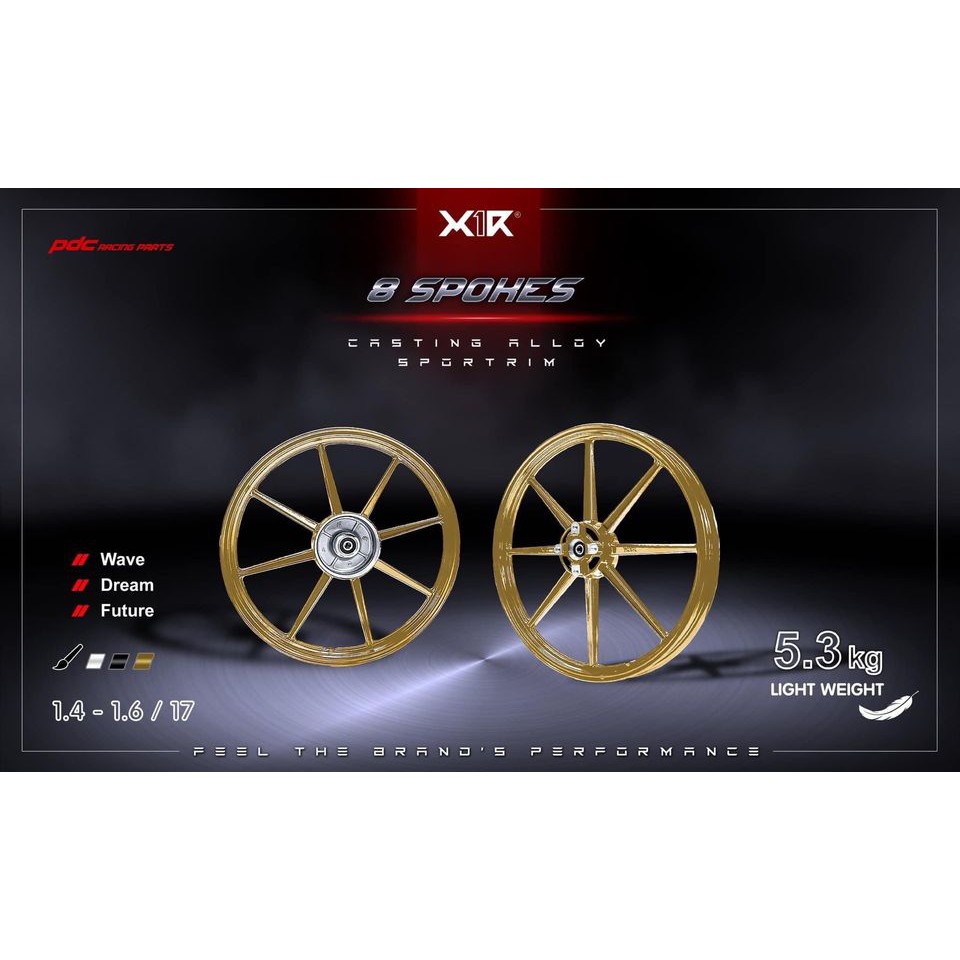 VÀNH MÂM ĐÚC 8 CÂY WAVE S110 / RSX 110 / FULED FUTURE 125  FI