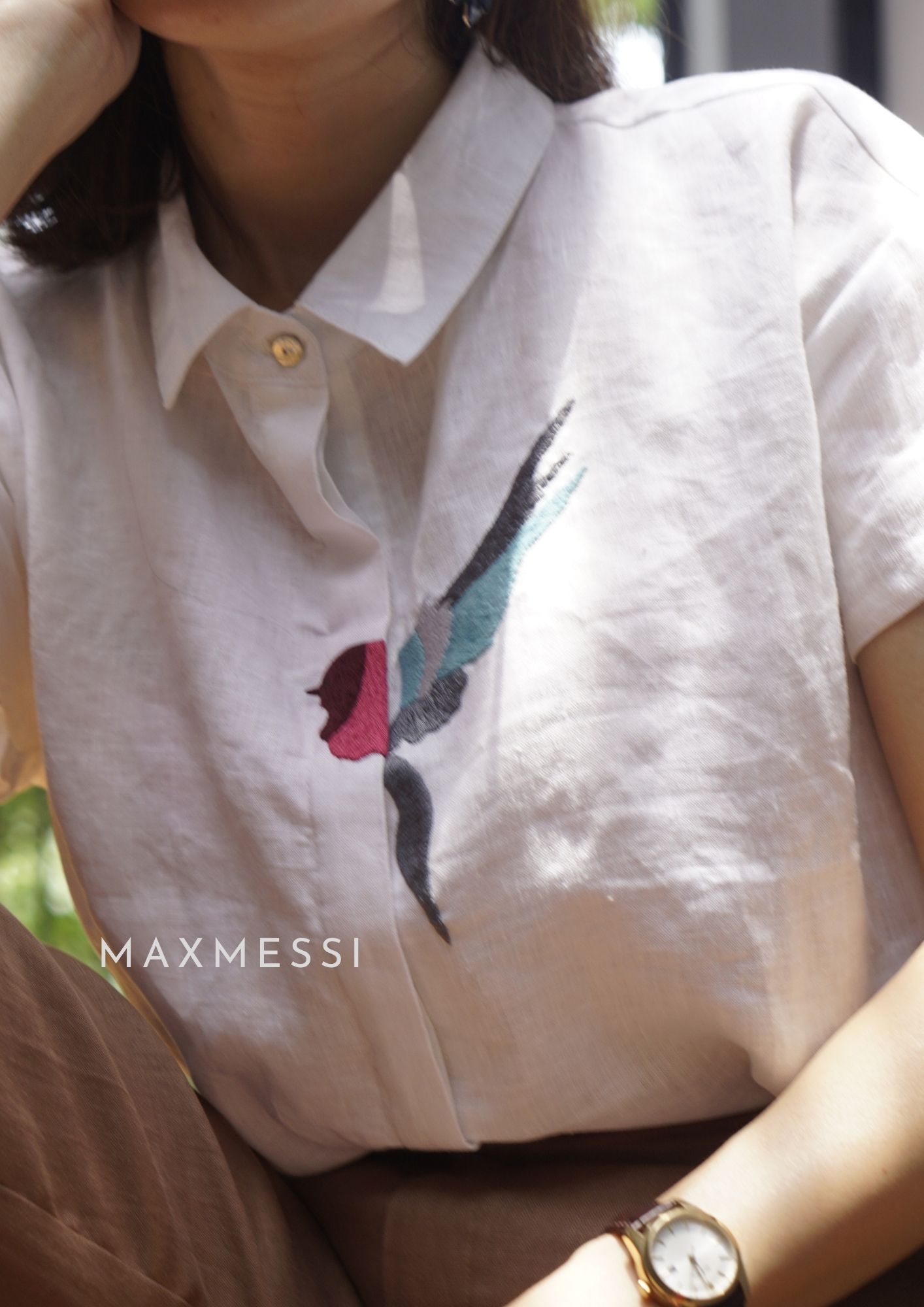 Quần Linen ống suông HOLLY - MaxMessi