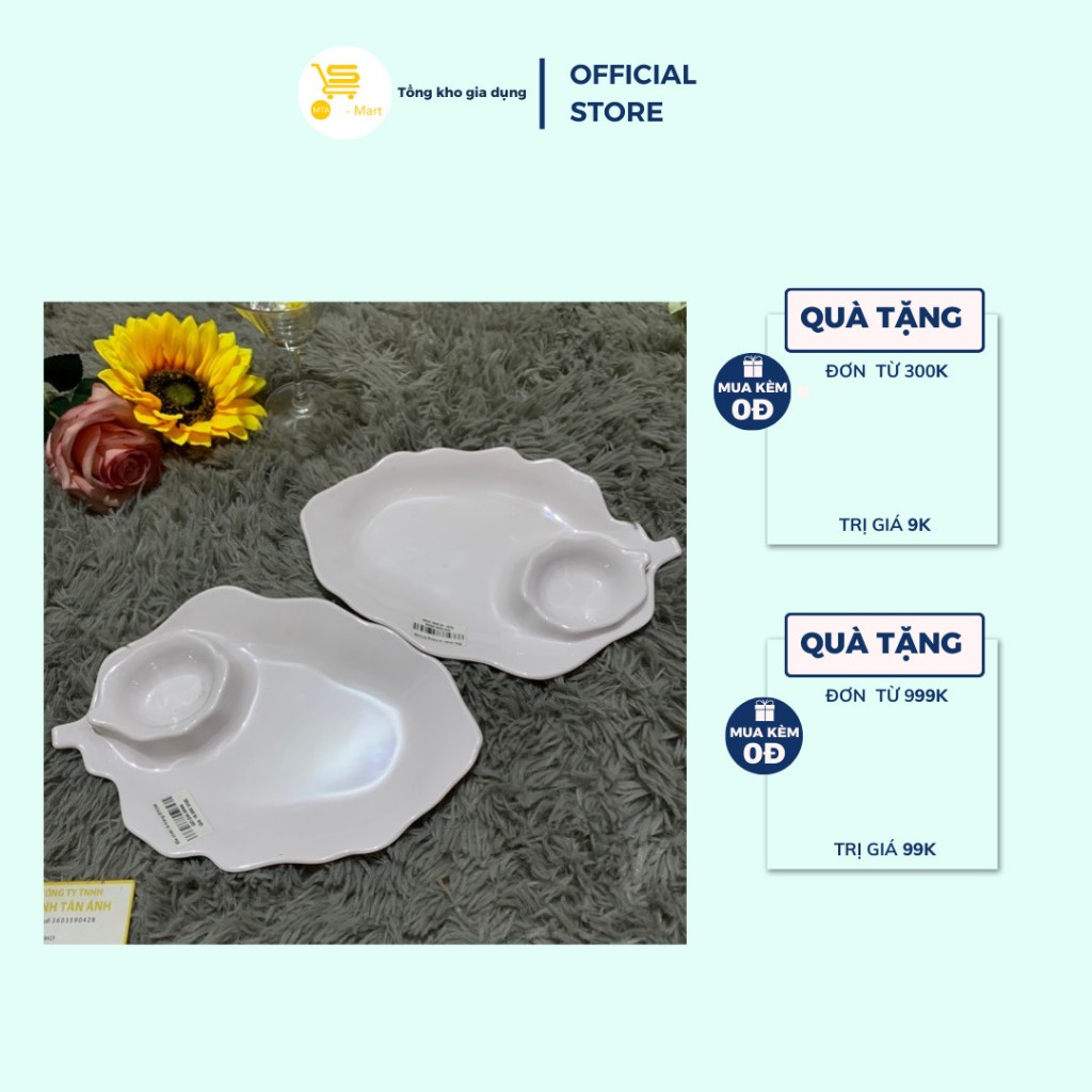 Dĩa Nhựa Fataco Hình Chiếc Lá DTC Đủ Size, Dĩa Đựng Thức Ăn Nhựa Melamine Cao Cấp | MTA-MART