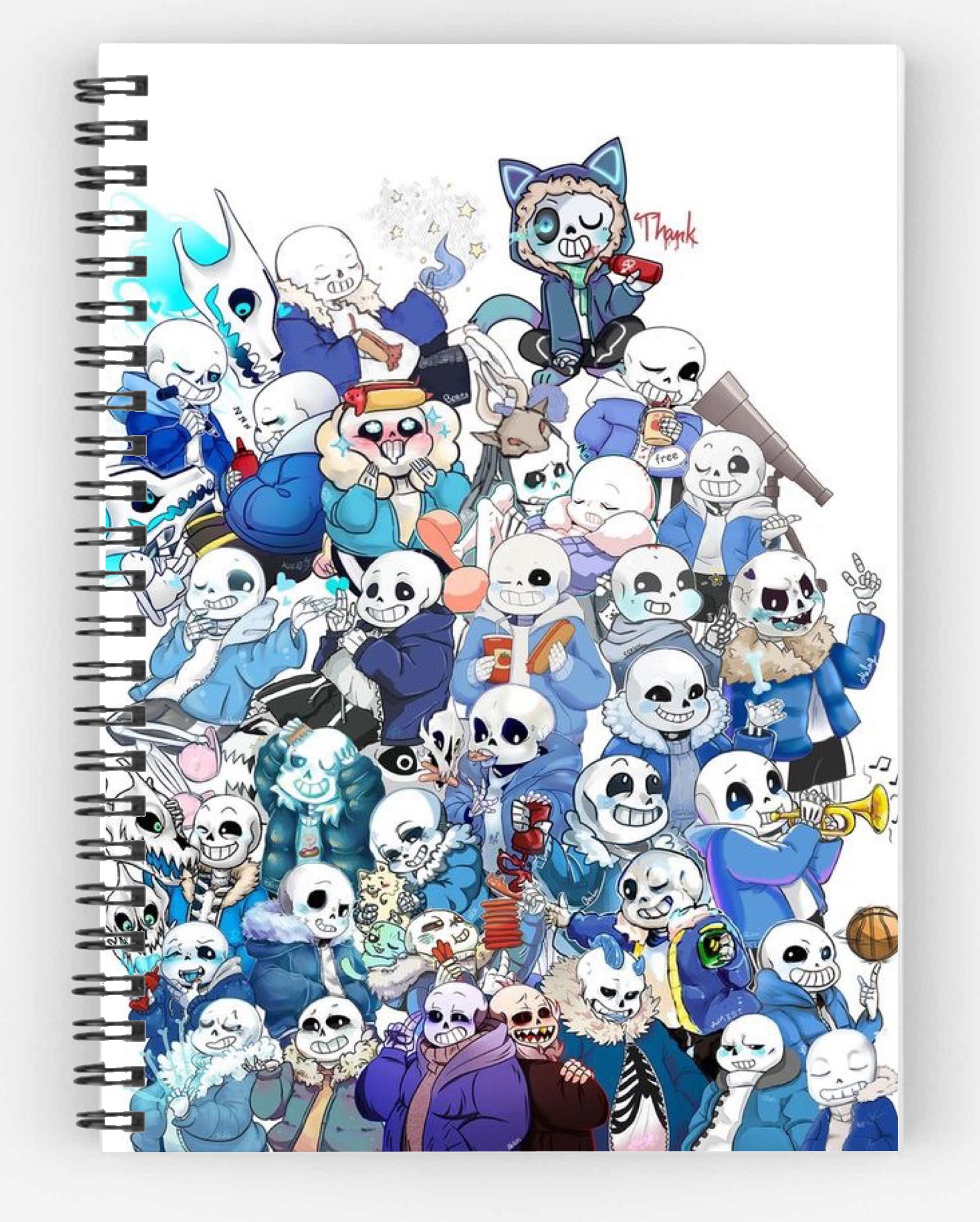Sổ sans ink erro Undertale sổ gáy xoắn