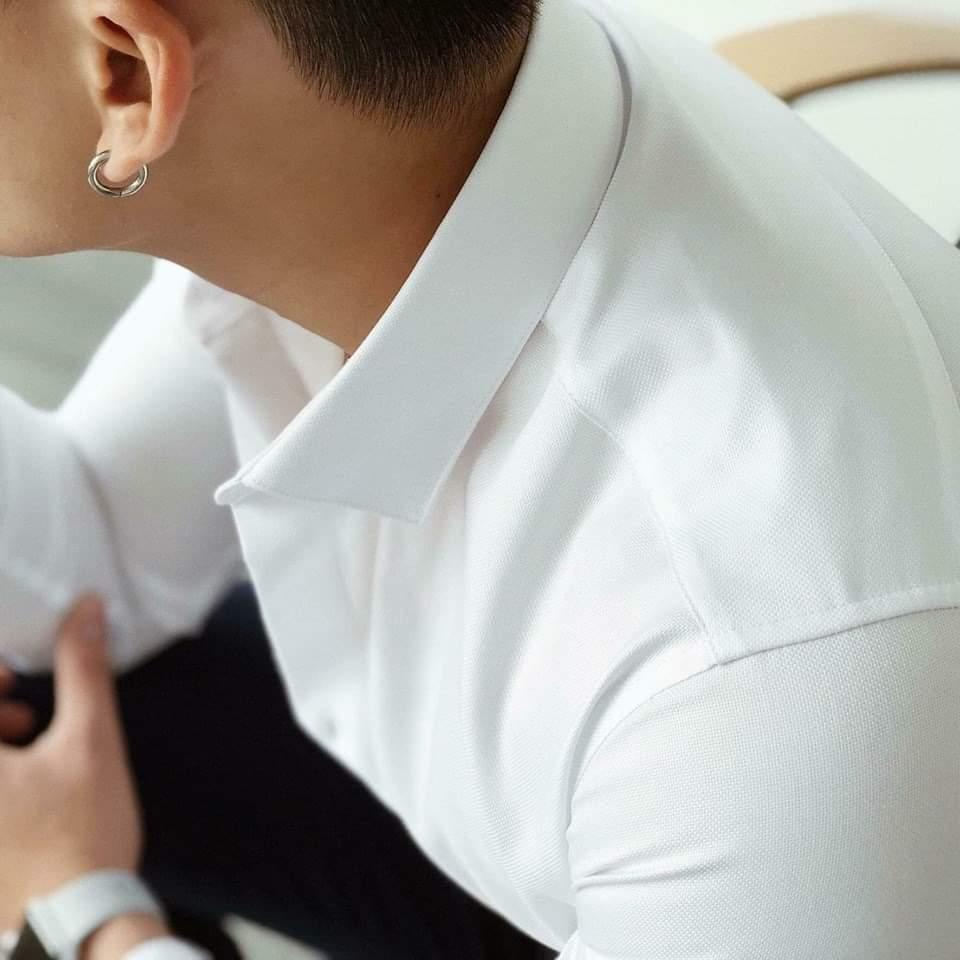 Áo sơ mi nam Trắng tay dài Hàn Quốc