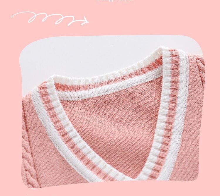 Áo gile len cho bé gái từ 8-29kg