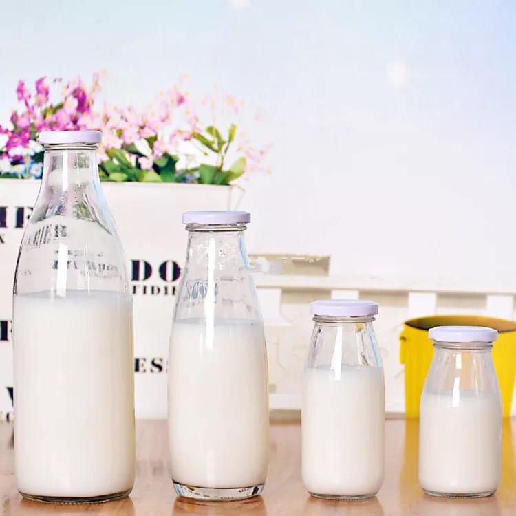 Bottle glass container milk 200ml to 1000ml