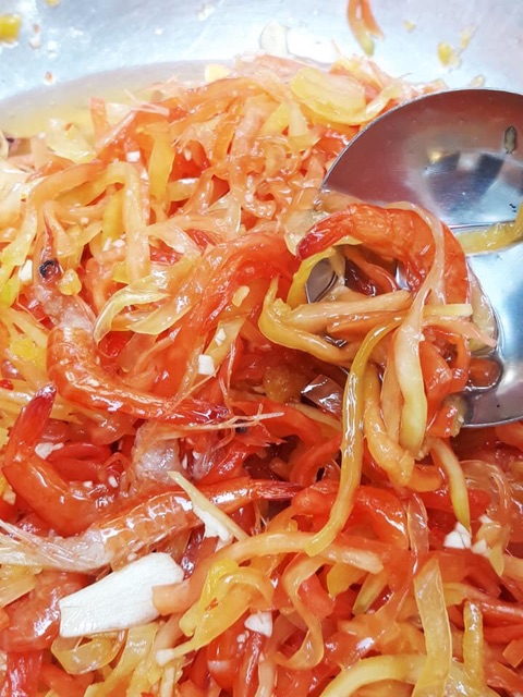 Mắm Tép trộn đu đủ 500gr - Mắm Cô Linh