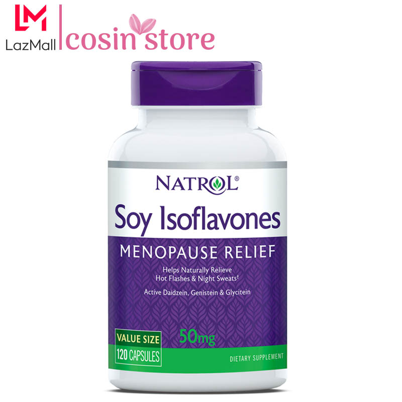 Viên uống Natrol Soy Isoflavones Menopause Relief 50mg 120 viên hỗ trợ ổn