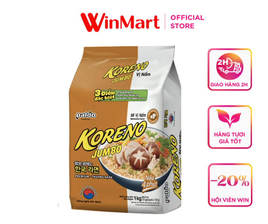 [Siêu thị WinMart] - Jumbo Koreno Mì nấm 1kg