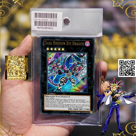 Bài vua trò chơi Yugi oh Dark Requiem Xyz Dragon TẶNG Sleeves bọc bài 1220 5