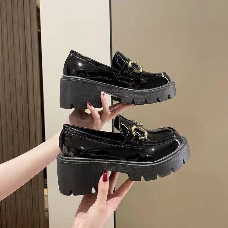 GIÀY ĐỐC XÍCH DA BÓNG ĐẾ CAO 5CM SIÊU ĐẸP