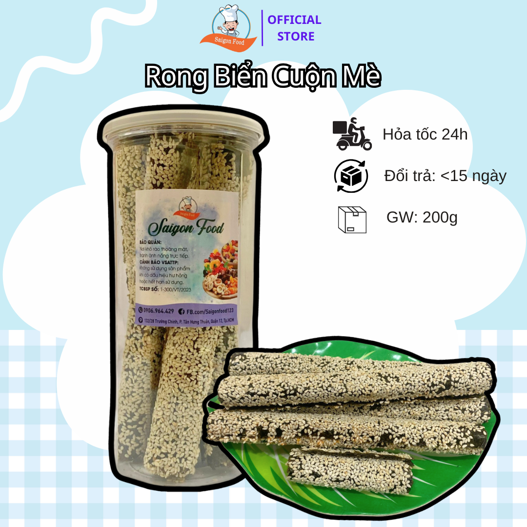 200g rong biển cuộn mè| saigonfood