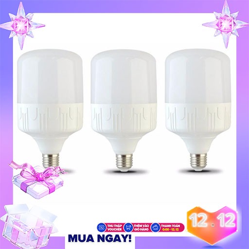 Bộ 3 Bóng đèn Led 30W Siêu sáng Tiết kiệm điện.Bảo hành 1 năm