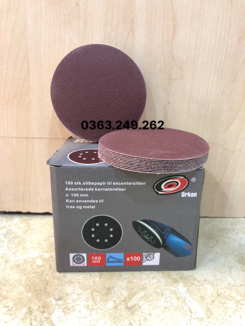 10 tờ nhám tròn phi 125mm đủ số
