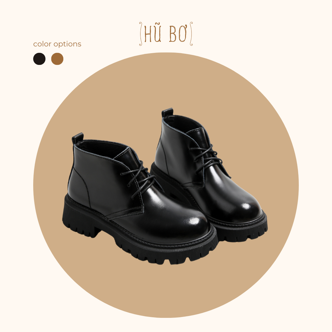 Original boots đế cao (3 lỗ xỏ) - Boots da bò nữ