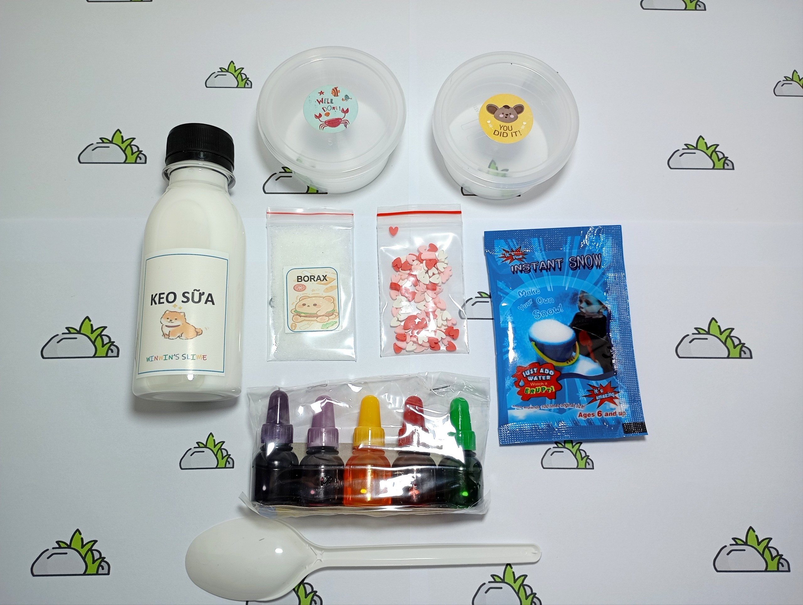 Bộ kit slime mây - dụng cụ làm slime mây