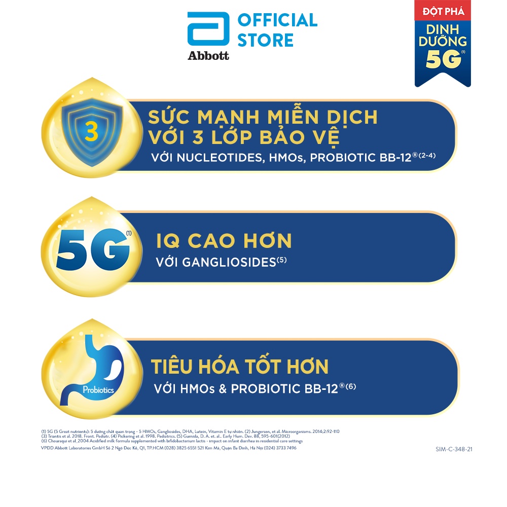 Sữa bột Abbott Similac 1/0+/3/4 850g/900g