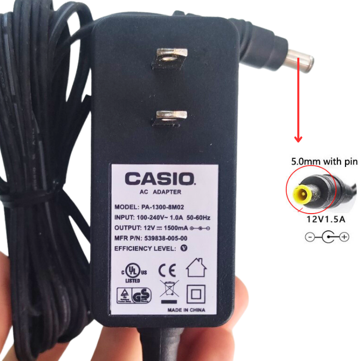 Adapter nguồn đàn Casio 12v 1500mA chân kim