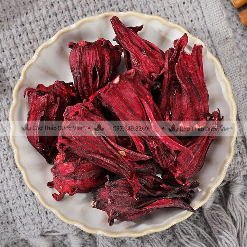 Hoa atiso đỏ 100g, hoa bụp giấm, hibiscucs, nguyên liệu pha trà, làm siro, giúp giải nhiệt, mát gan