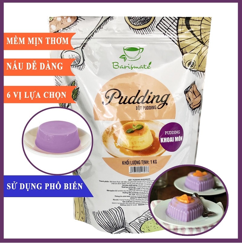 SIÊU THƠM NGON - BỘT PUDDING BARISMATE 1KG | PUDDING TRÀ SỮA NGON