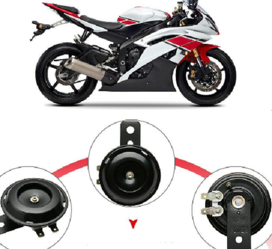 Còi sắt Kèn sắt đen lắp xe máy, xe điện 12V