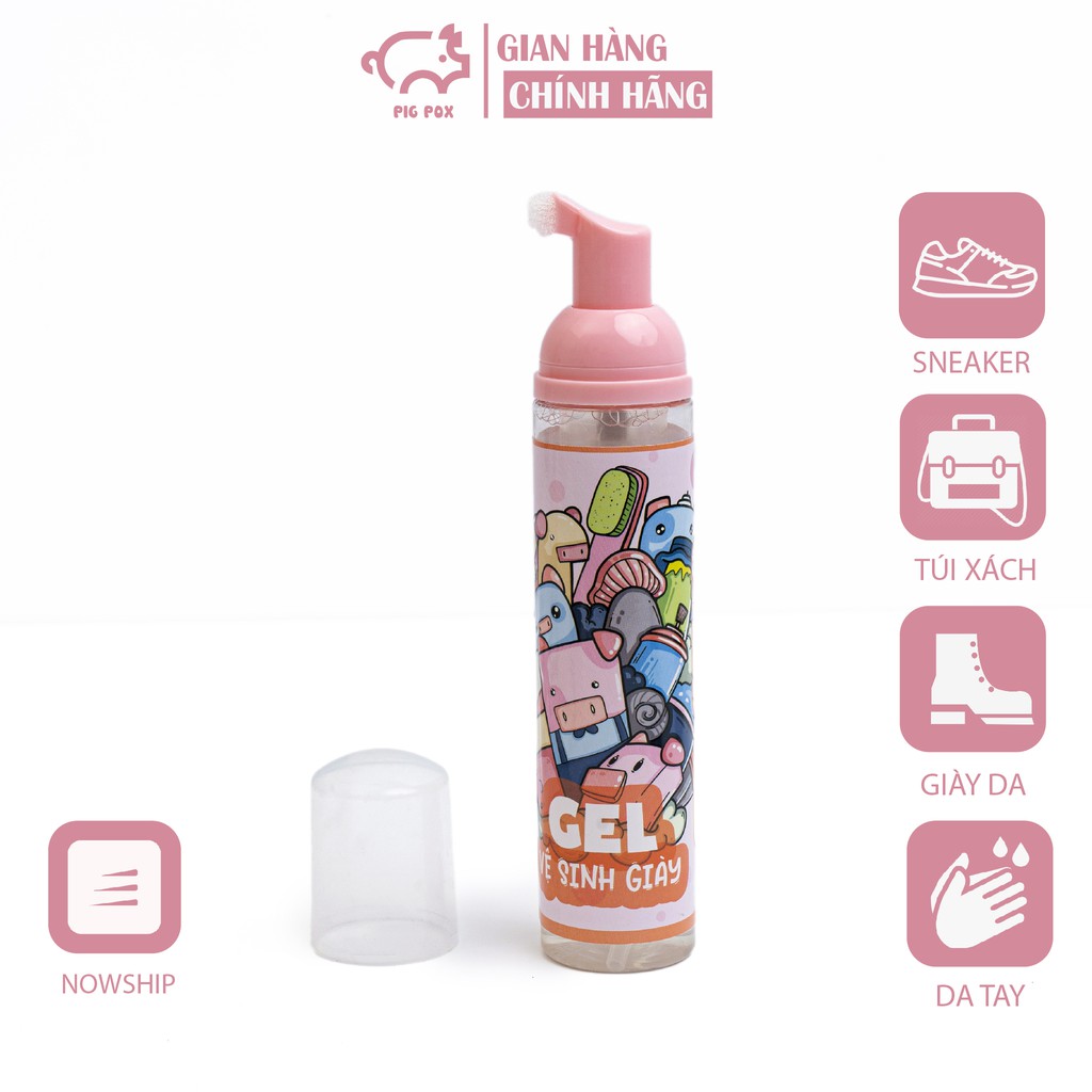 Chai xịt vệ sinh giày PIGPOX dạng gel bọt 100ml