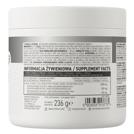 Ostrovit Omega3 Extreme - Hàm lượng EPA/DHA siêu cao (90/180 viên)