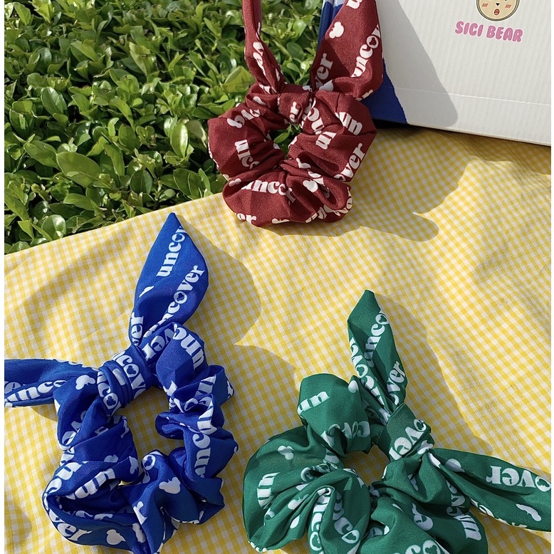 Uncover Sici Bear [Set 3 chiếc] Cột Tóc Scrunchie Uncover