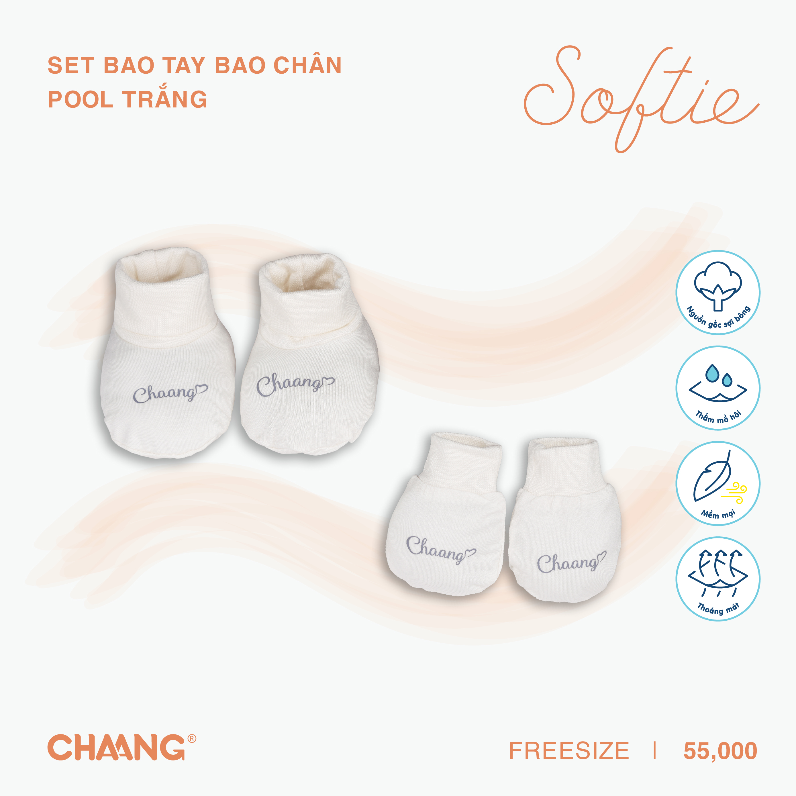 [CHAANG] Set bao tay bao chân cho bé sơ sinh Pool CHAANG