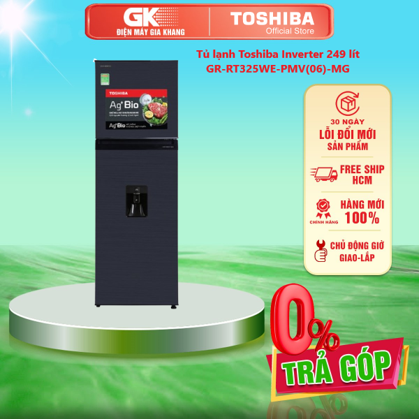 Tủ lạnh toshiba inverter 249 lít gr-rt325we-pmv-mg mới 2021 - giao toàn quốc - freeship hcm