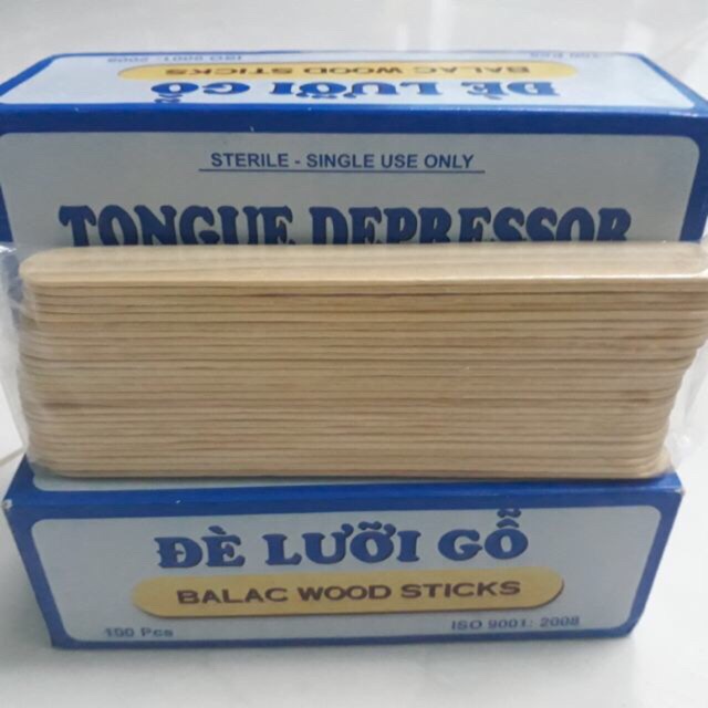 Que đè lưỡi gỗ BALAC hộp 100 chiếc