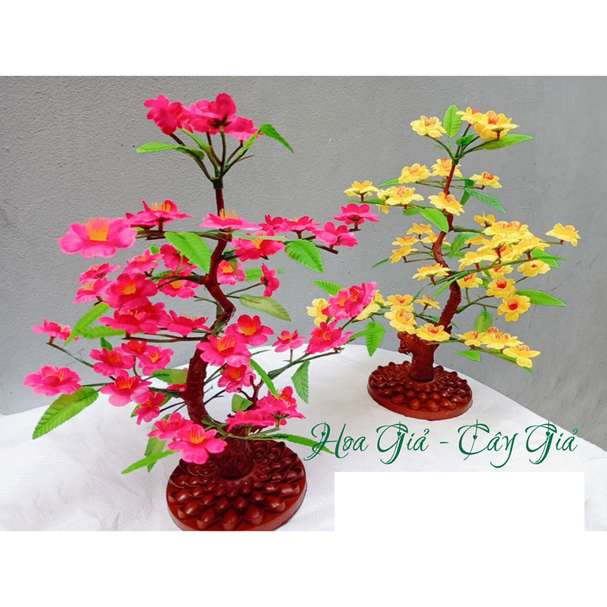 Cây mai trang trí - Hoa giả cao cấp
