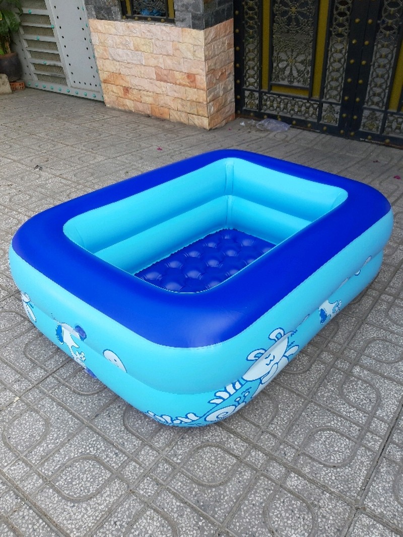 Bể bơi phao có hộp hình chữ nhật tại nhà ngoài trời loại to nhiều Size ( 1m2, 1m3, 1m5, 1m8, 2m1 chi tiết khách xem trong mô tả sản phẩm ah )