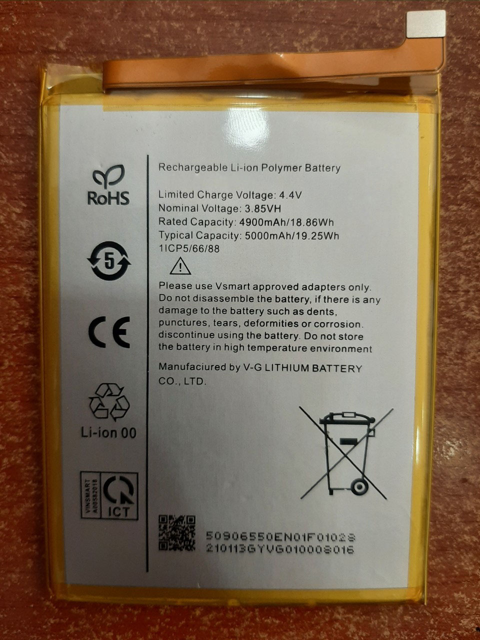 Pin điện thoại vsmart star 5 50906550e