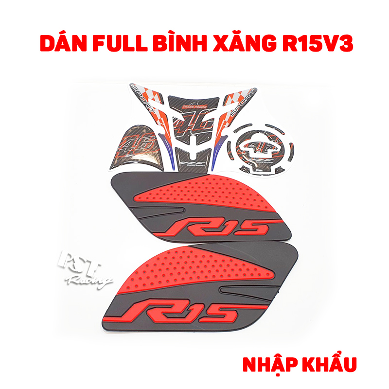 Combo of Stickers for Full R15V3 Fuel Tank