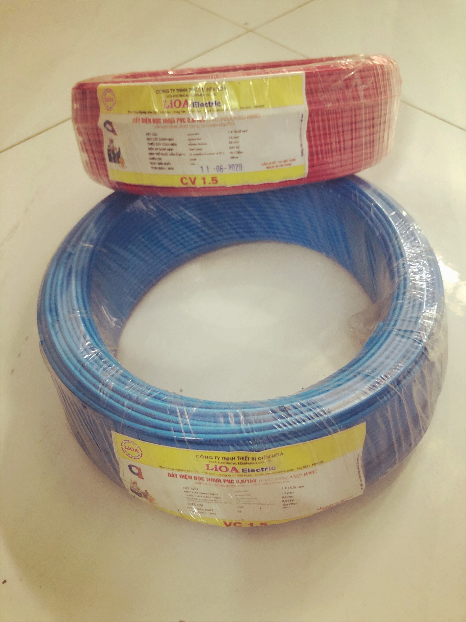 [HCM]Dây điện đơn cadivi và lioa 1.5