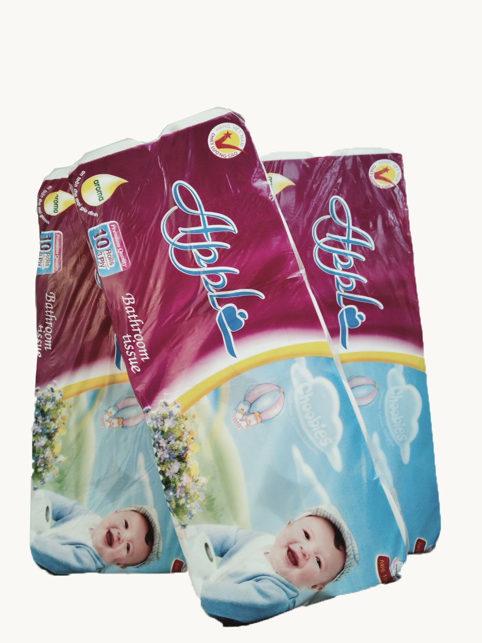[ Siêu Mềm Mịn Cực Dai ] Giấy Vệ Sinh Applo 10 Cuộn Siêu Mềm Mịn Cực Dai