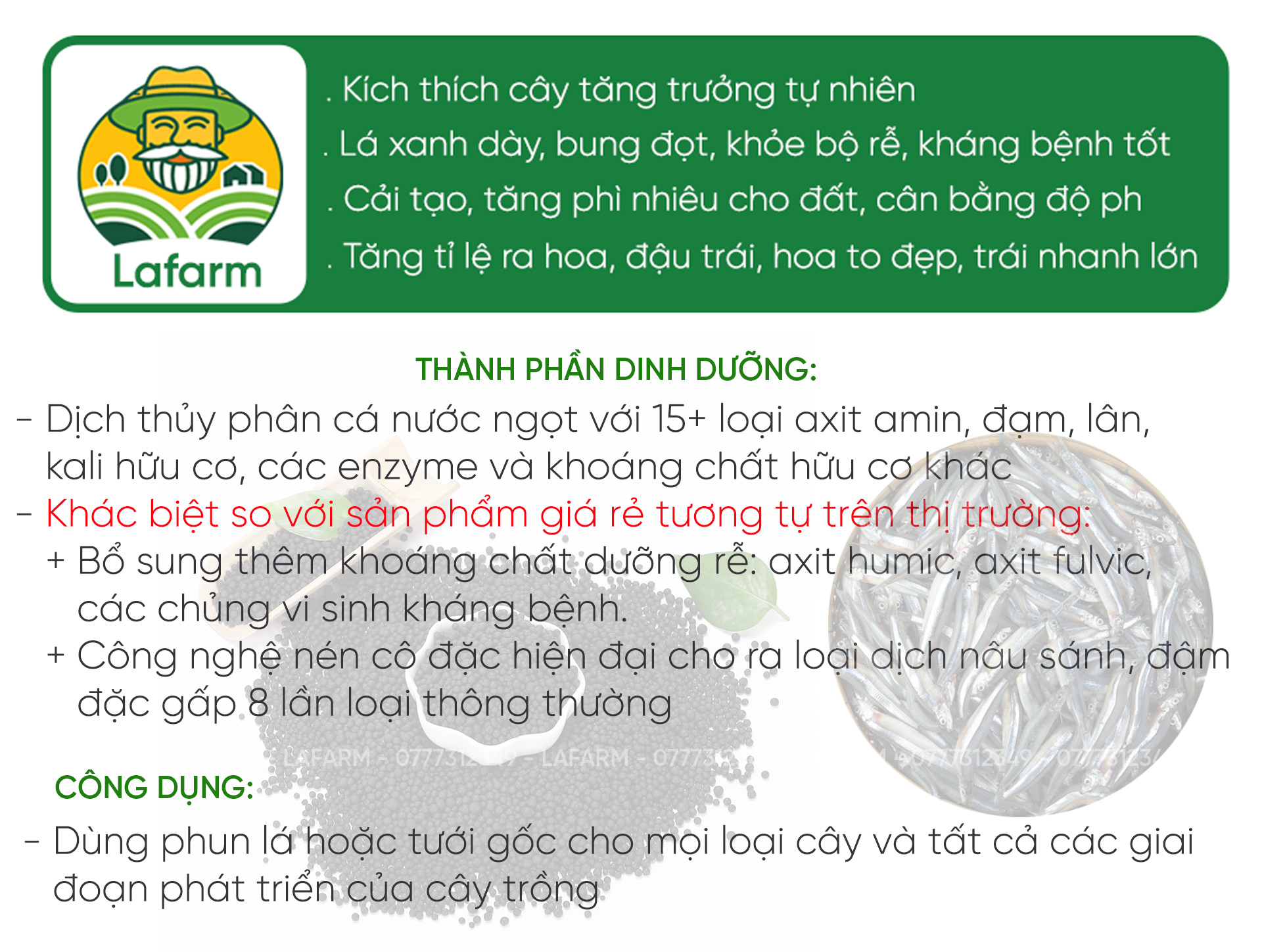 Đạm cá cô đặc SBC phân bón hữu cơ sinh học - can 5l/1L