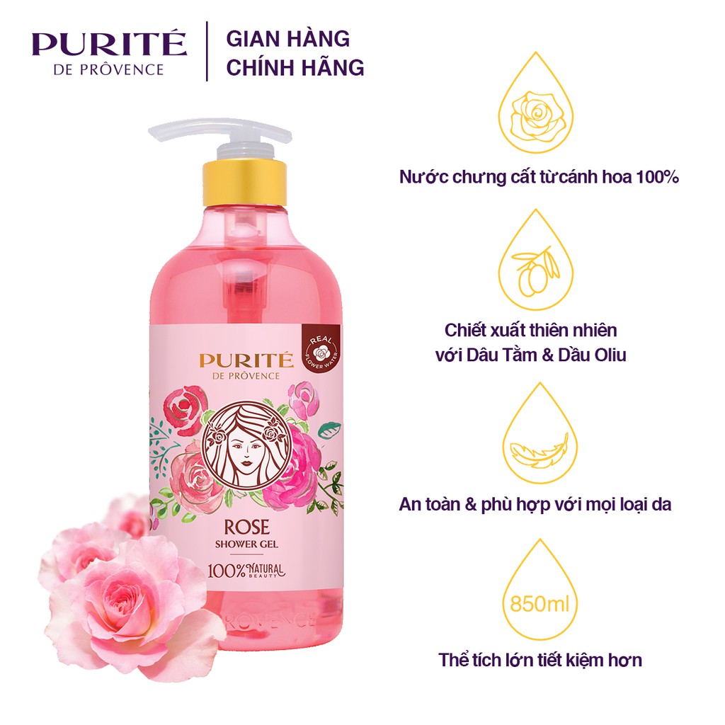 [HCM]Sữa tắm Purité de Provence 850ml