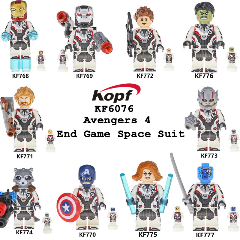 Mini các nhân vật super heroes siêu anh hùng avenger 4 end game spacesuit kf6076