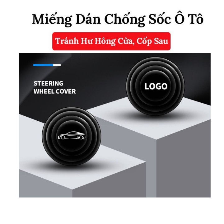Nút Giảm Chấn Ô Tô, Giảm Lực Đóng Cửa Xe Ô Tô, Miếng Dán Chống Sốc - Bảo Vệ Xe