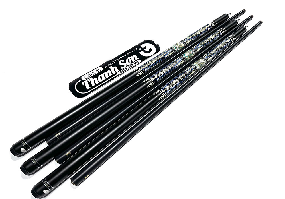 COMBO CƠ BIDA LỖ CUE MALL PHỦ CARBON [ BAO CƠ + BAO TAY ]