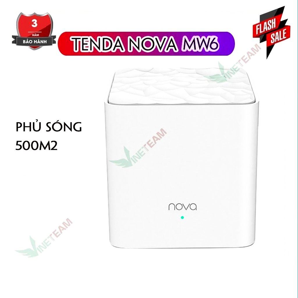 Tenda Nova MW6 hệ thống ghép nối nhiều router cho vùng phủ sóng rộng 500m2 (bộ 1 cục, bộ 2 cục, bộ 3 cục)