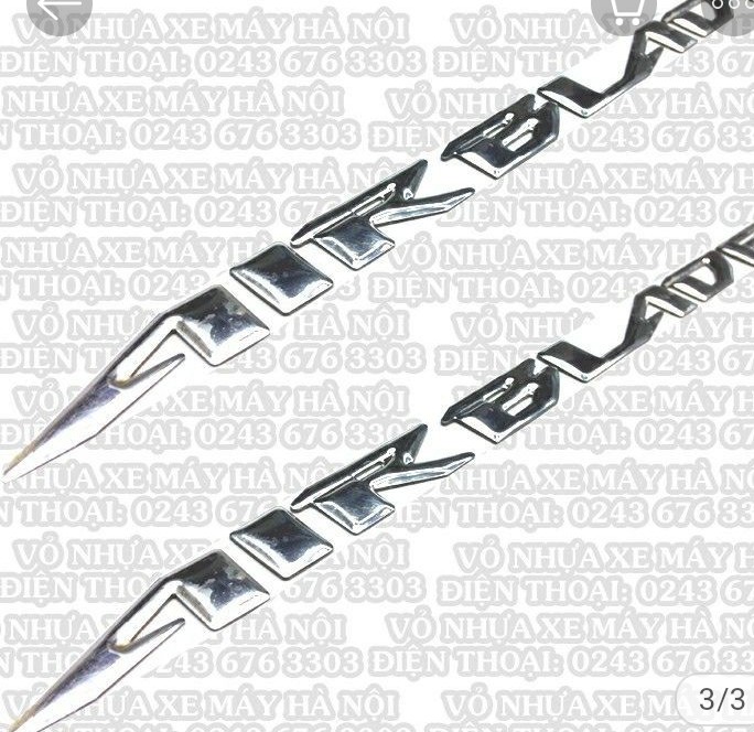 BỘ TEM NỔI DÁN XE AIR BLADE, CÁNH CHIM, LOGO