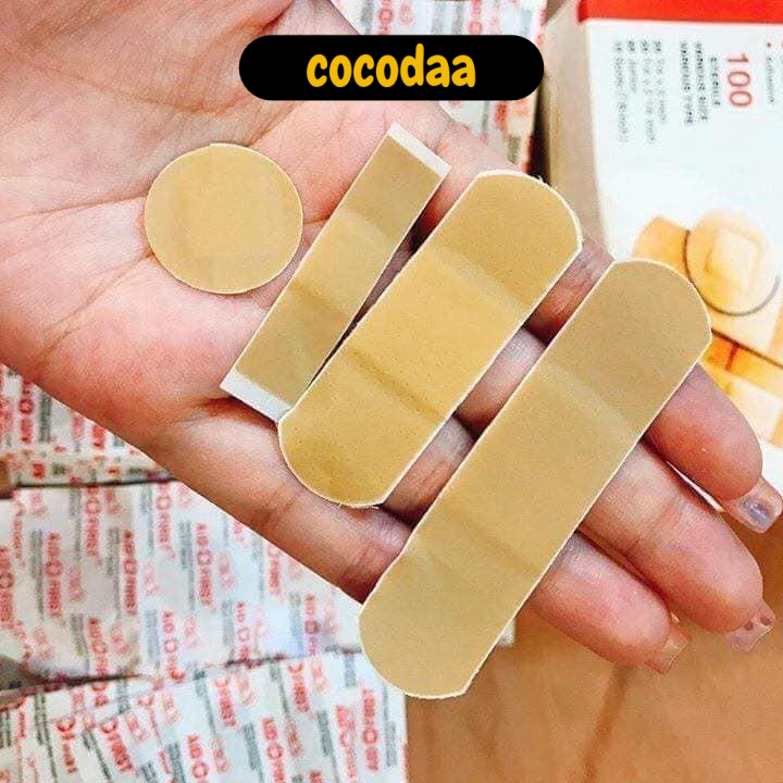 Băng keo cá nhân - Combo 100 băng dính cá nhân Bang He - Băng gạc y tế nhiều kích cỡ siêu dính