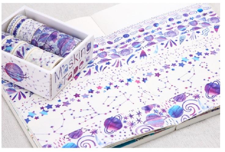 Combo hộp 10 cuộn washi tape